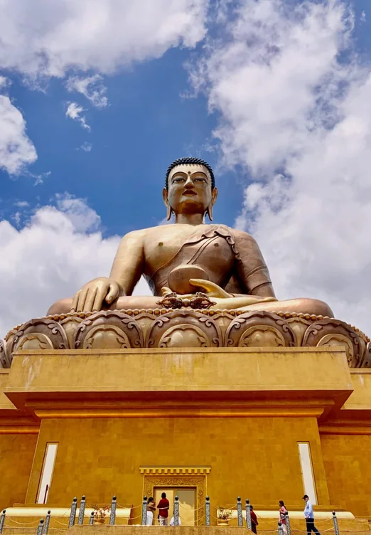 The Buddha Dordenma statue on the ridge above Thimphu